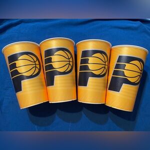 Pacer Basketball Logo Orange 4 Cups Set new